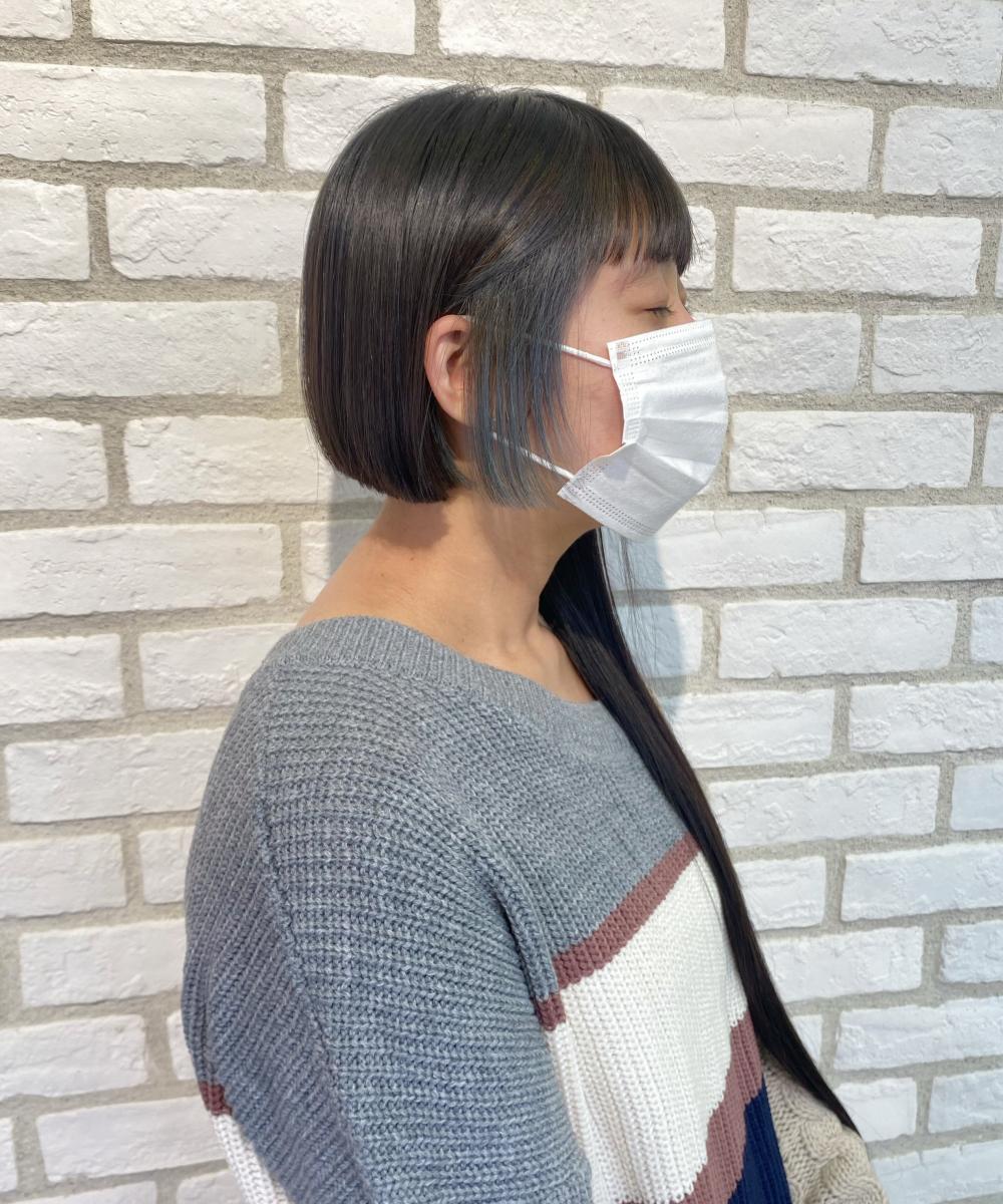 アシメインナーカラー