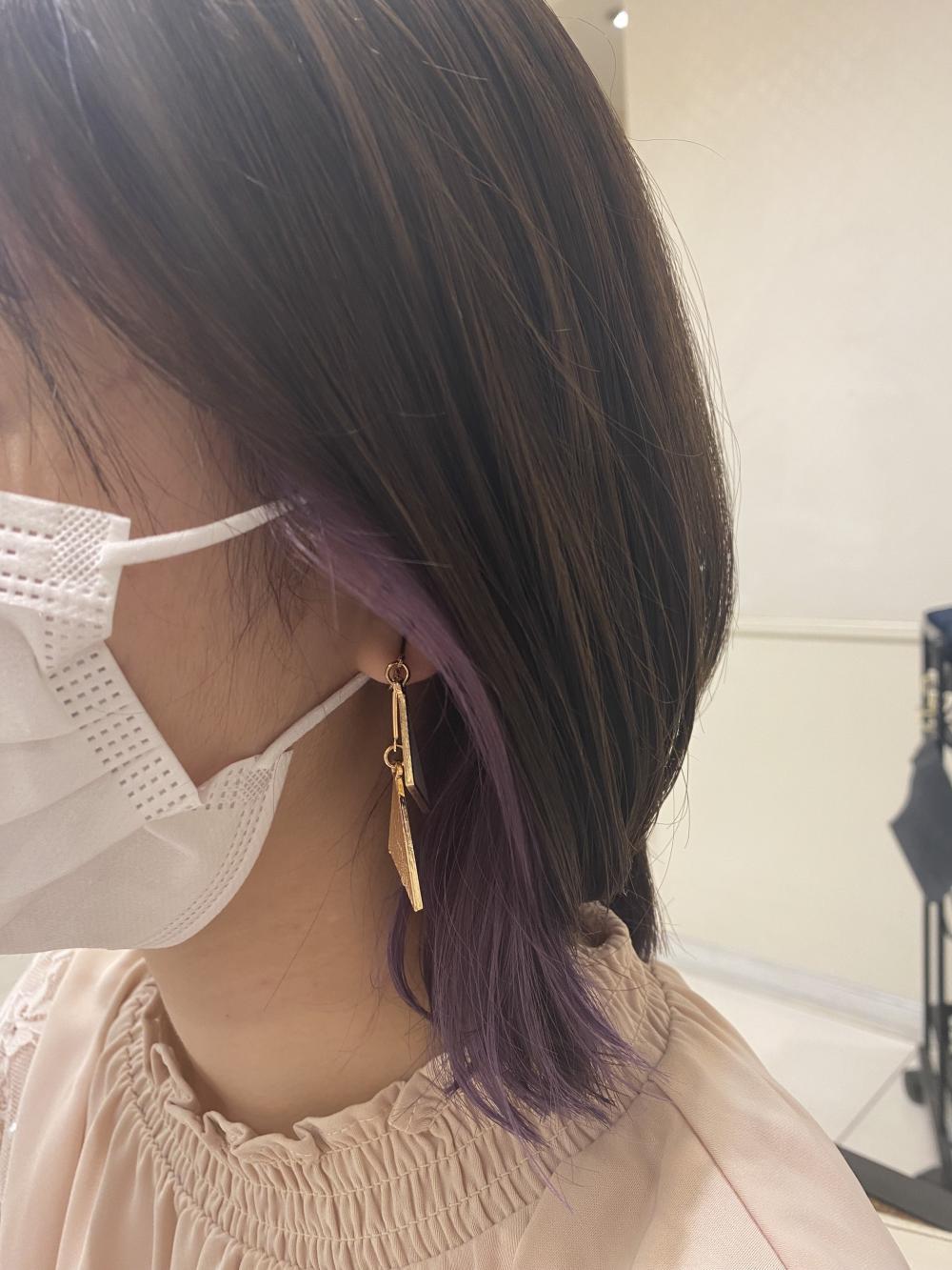 インナーカラーでおしゃれレイヤーボブに｜サブ写真②