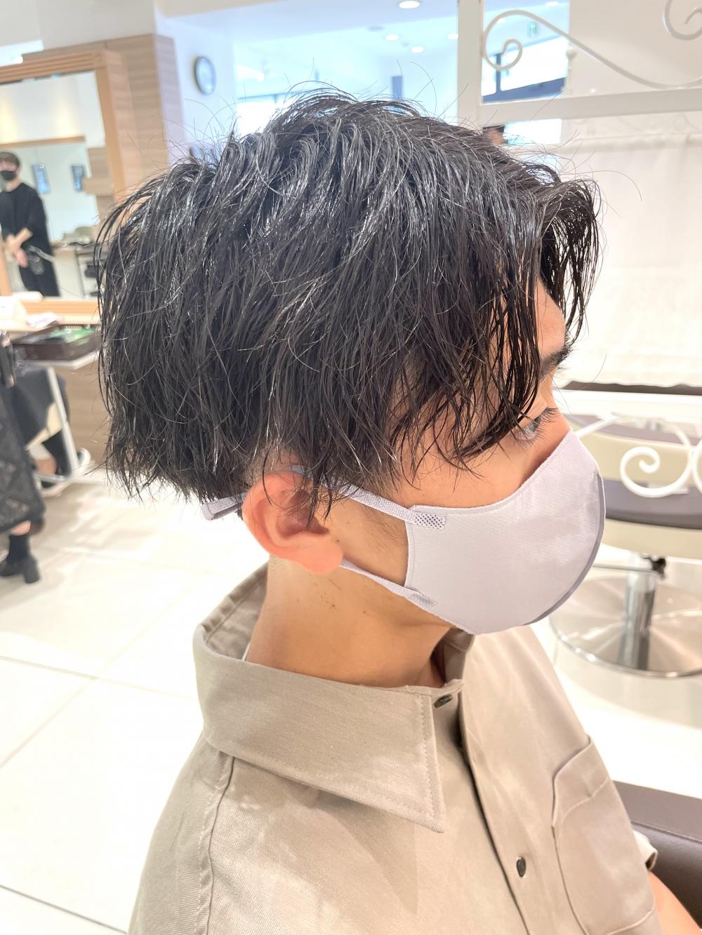 波巻きパーマ30日後カットスタイル