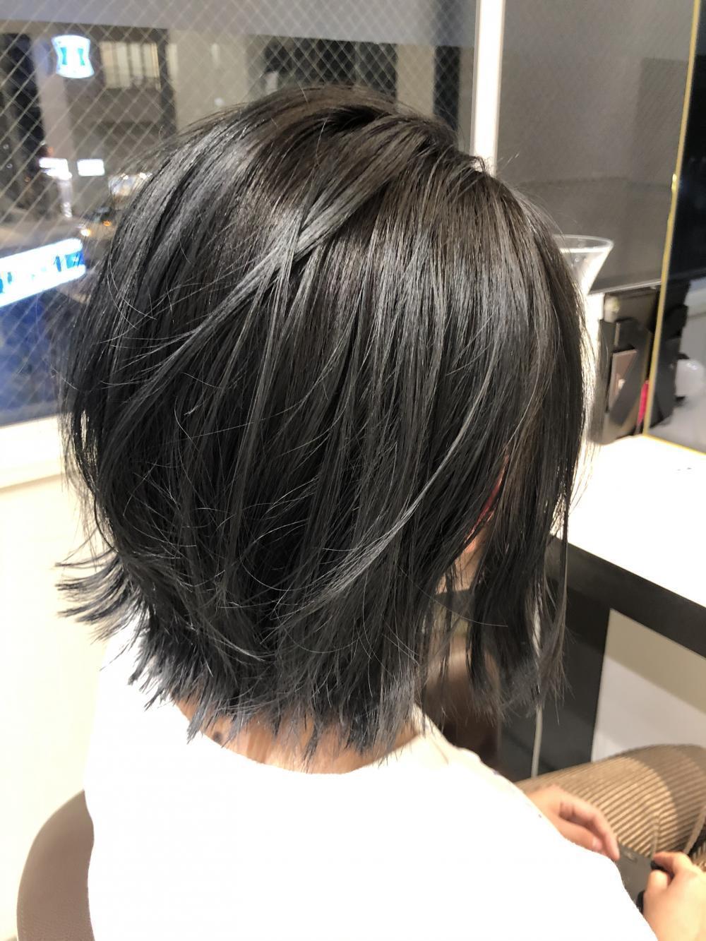 シルバーバレイヤージュ外ハネボブ｜サブ写真②