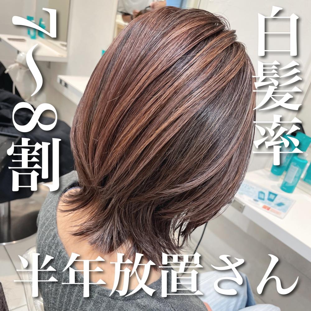 ＼白髪率7～8割さん×半年放置さん／