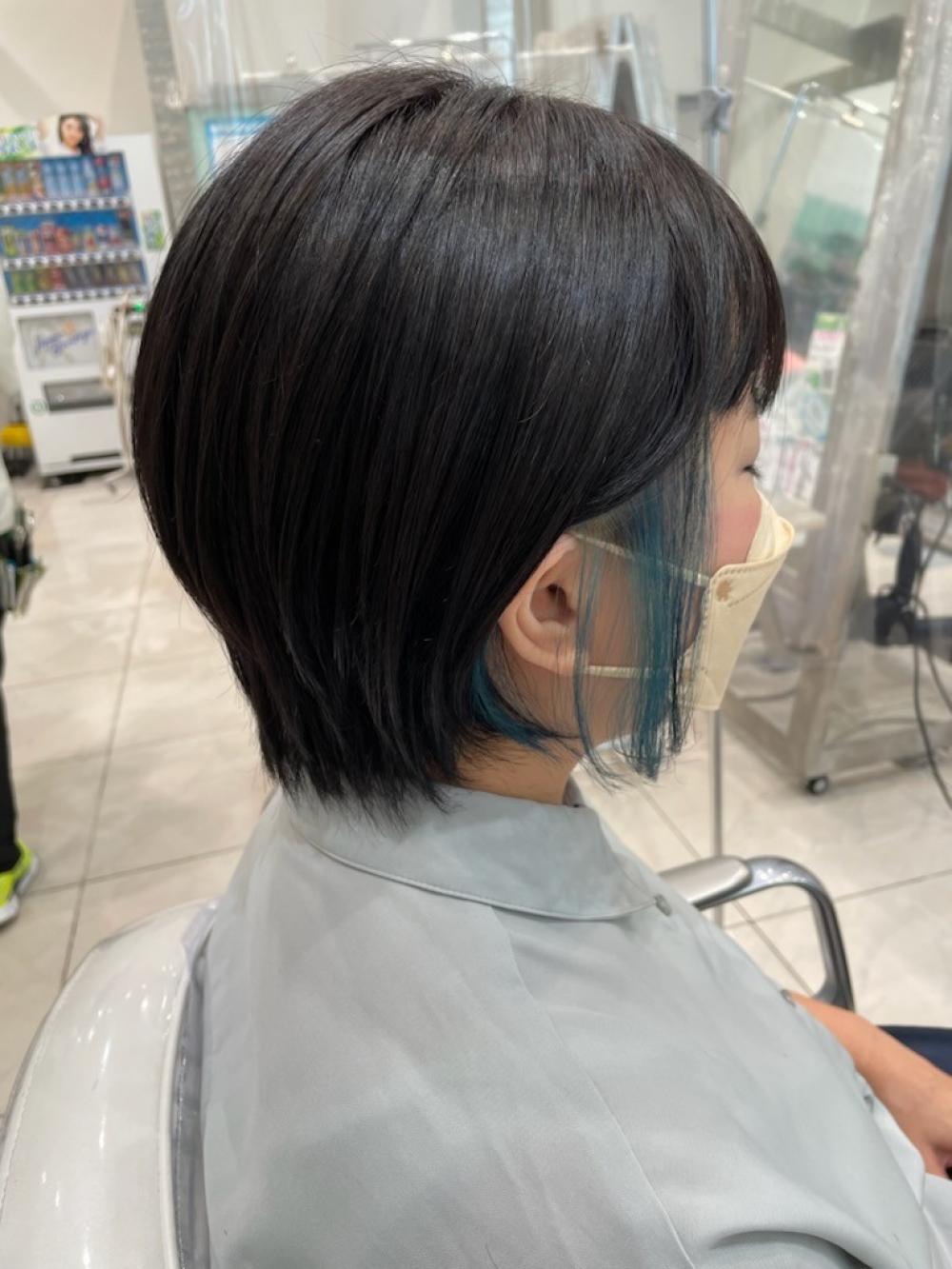 インナーカラー×ブルー