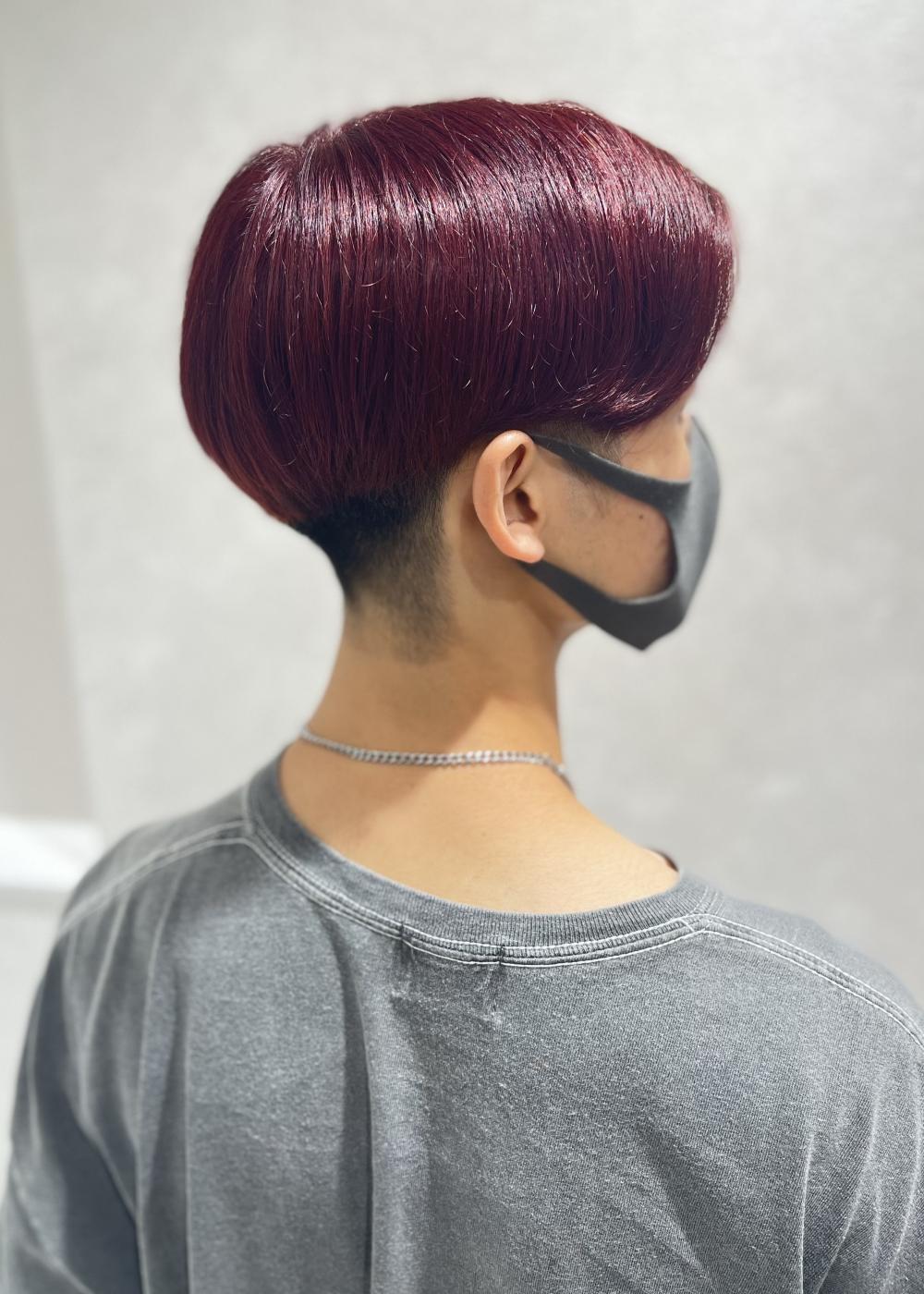 センターパート×レッドヴァイオレット｜サブ写真②