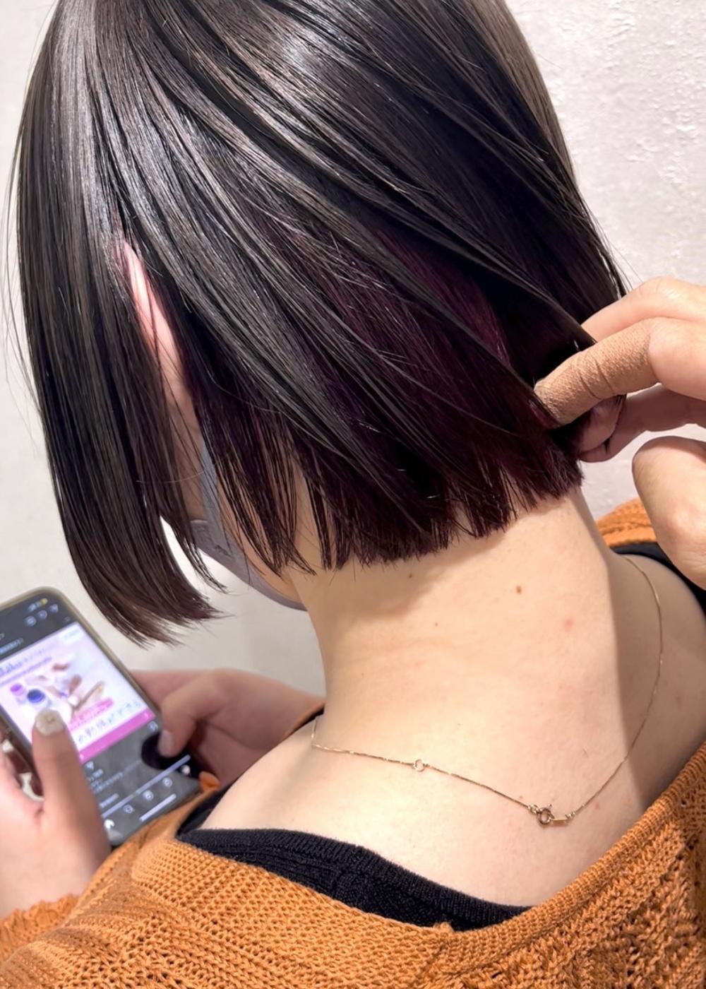 インナーカラー×ボブ｜サブ写真②