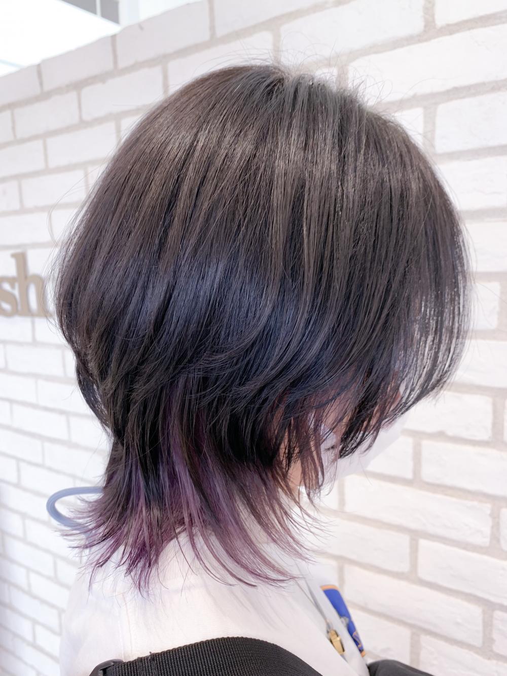 オシャレ女子ウルフヘア×インナーカラー