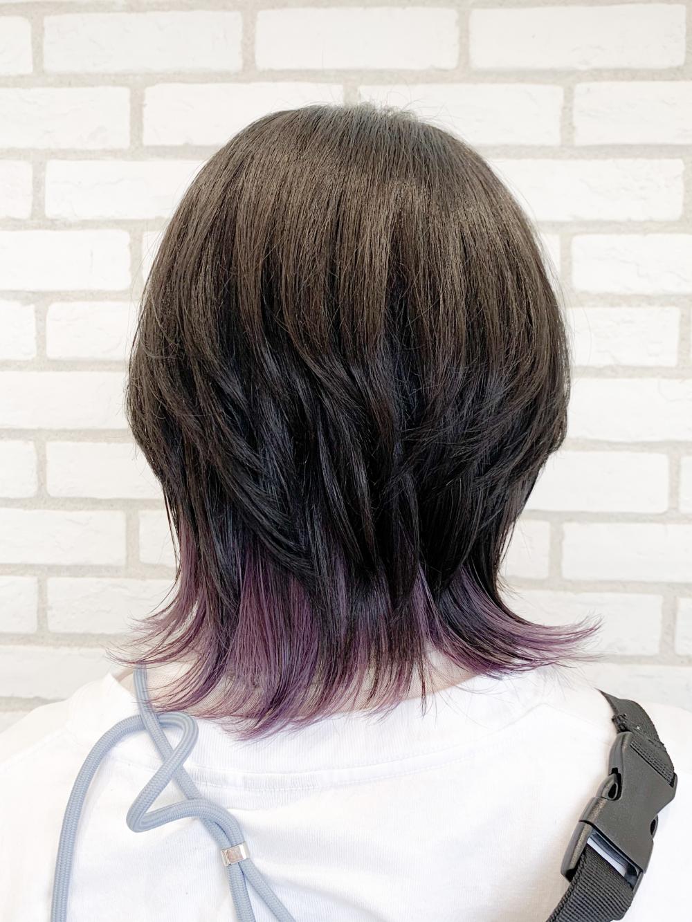 オシャレ女子ウルフヘア×インナーカラー｜サブ写真②