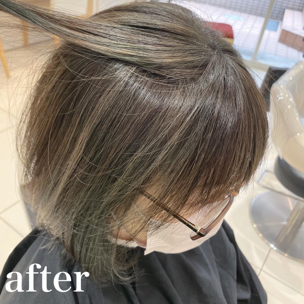 白髪率5〜6割×完全に白髪活かしさん｜サブ写真③