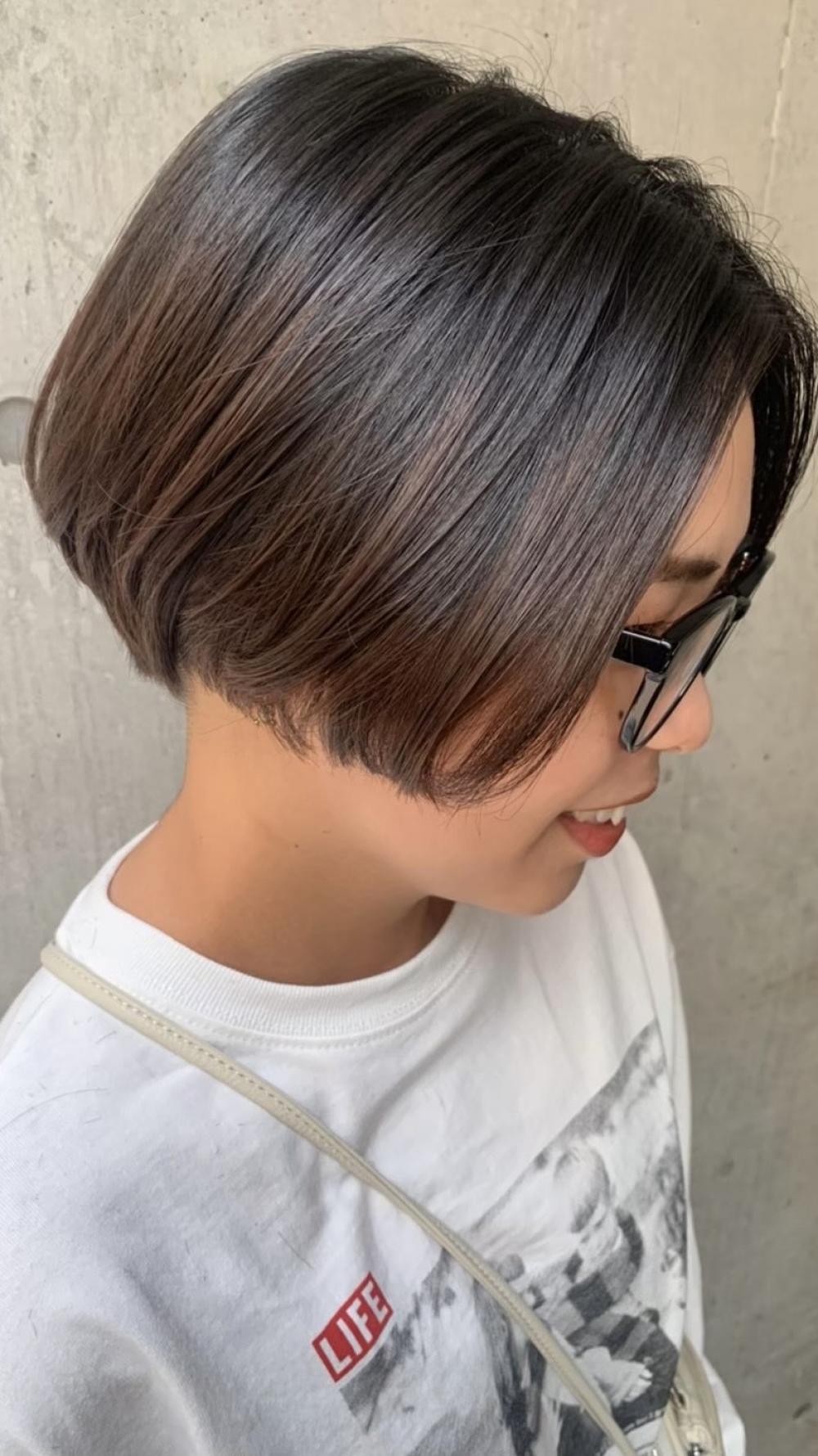 前髪なしハンサムショート