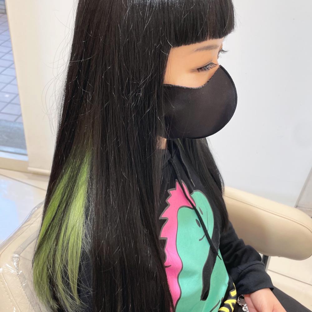 ＼黒髪×ネオングリーン／｜サブ写真②