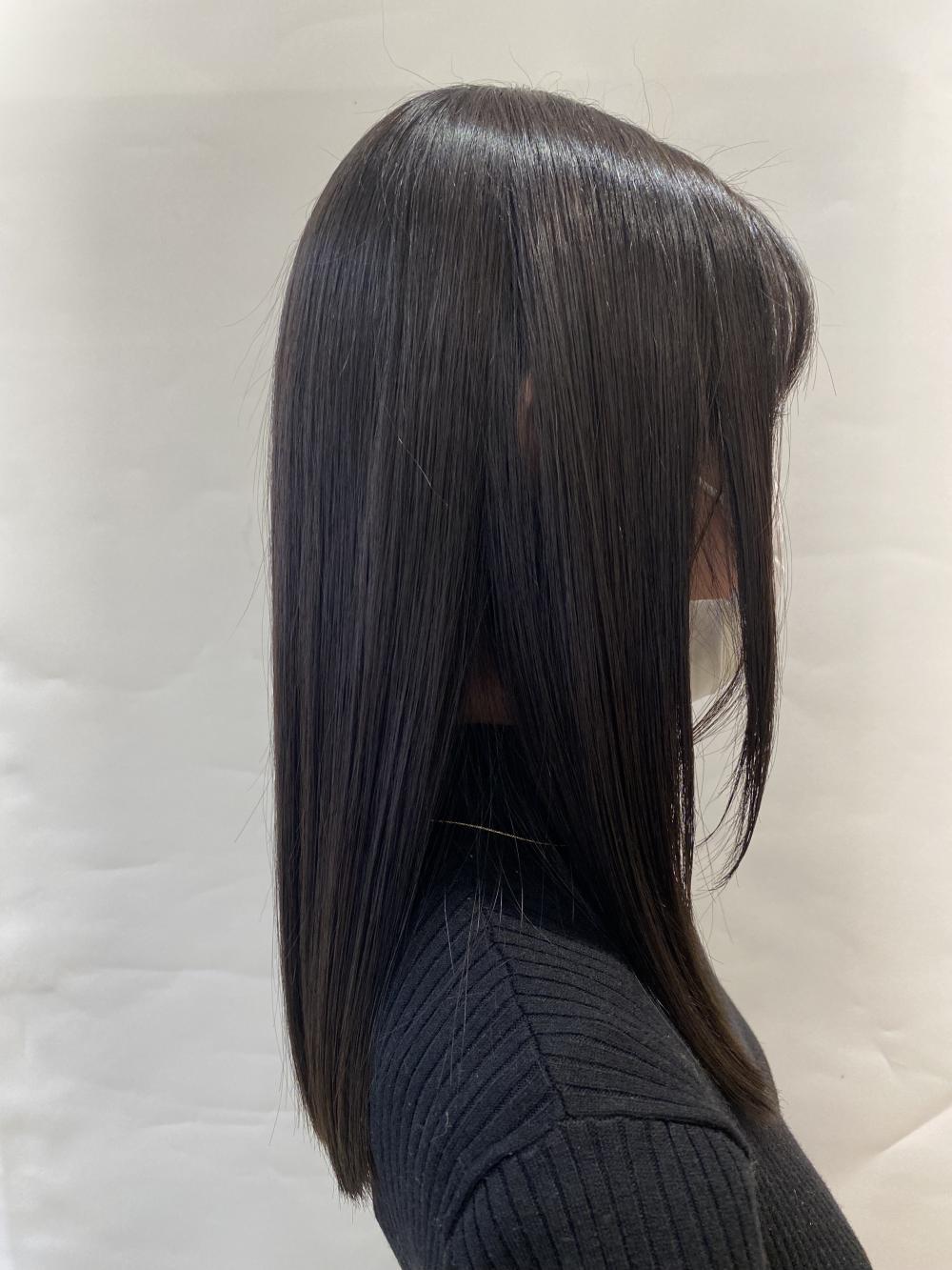 伸ばしかけセミロング暗カラー｜サブ写真②