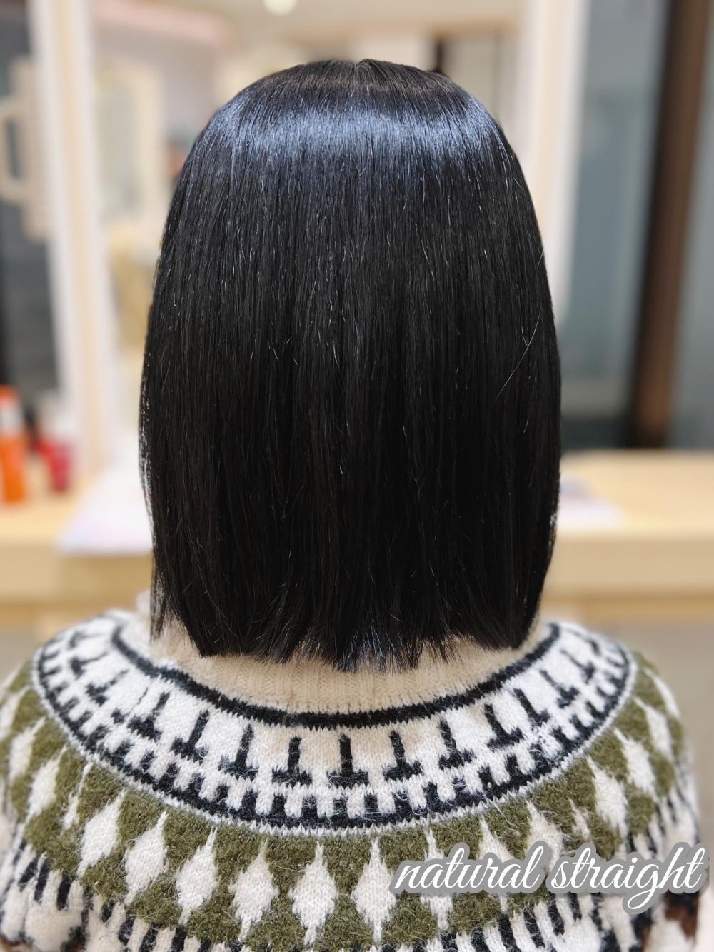 ナチュラル縮毛矯正×ボブ