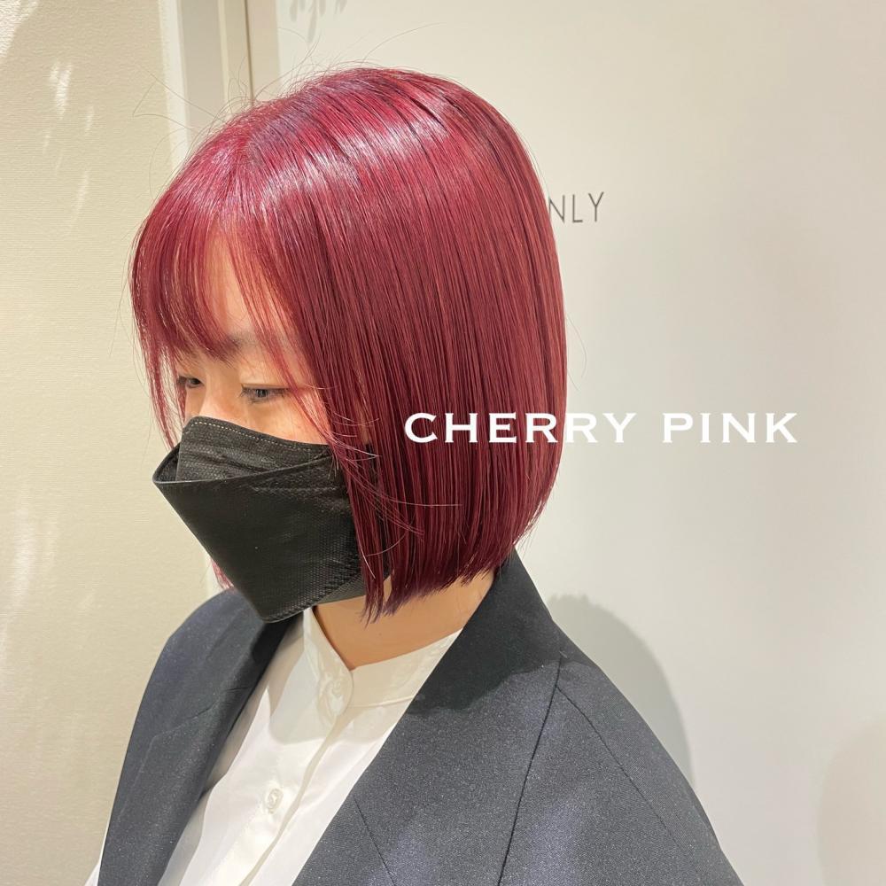 チェリーピンク　ボブ