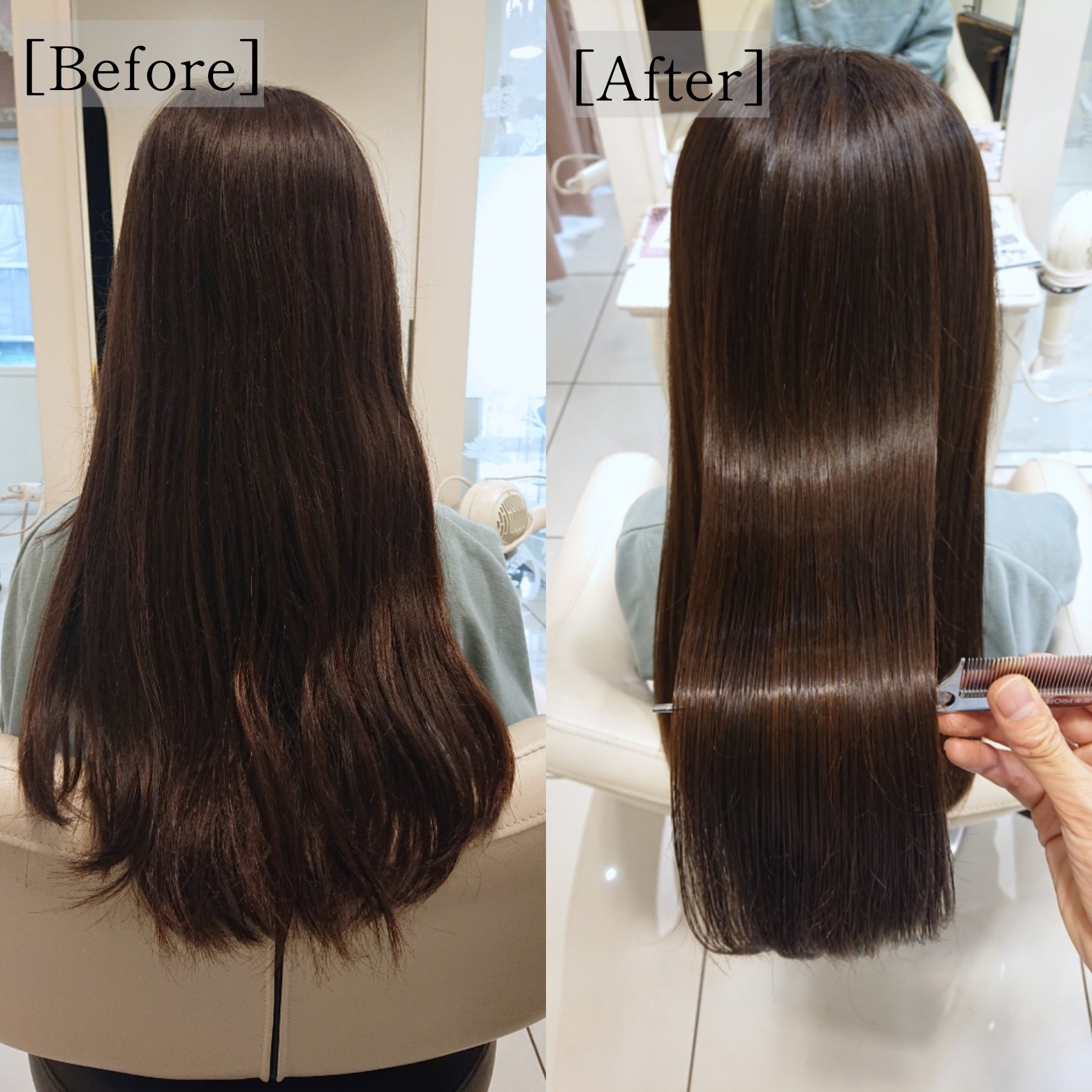 縮毛矯正 BEFORE&AFTER