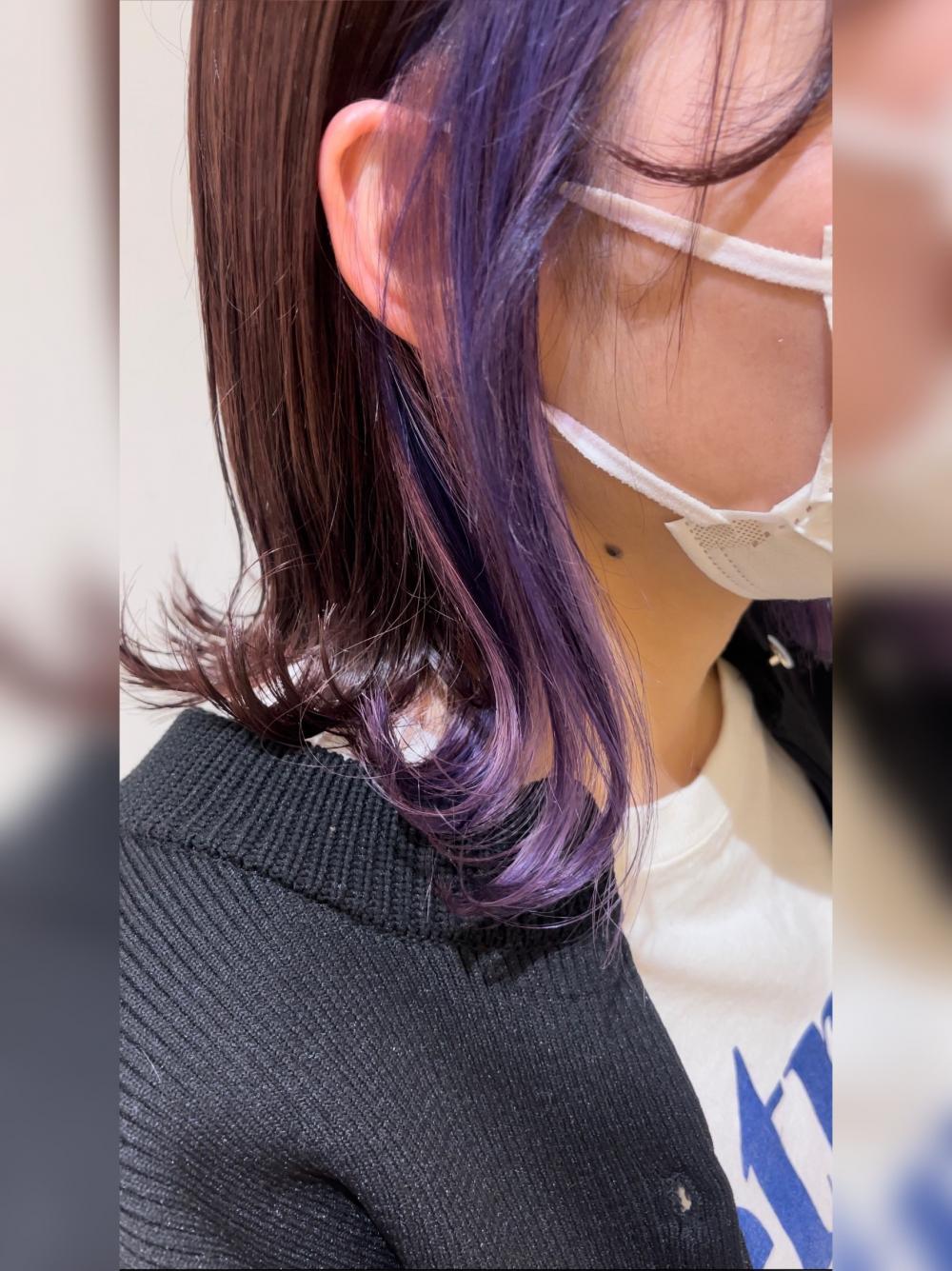 ブリーチ有り×インナーパープル｜サブ写真②