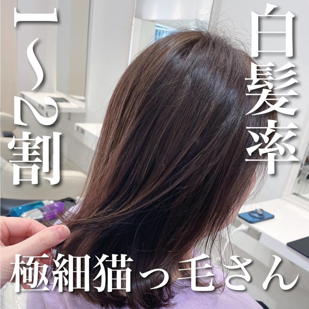 ＼白髪率1〜2割×極細猫っ毛さん／