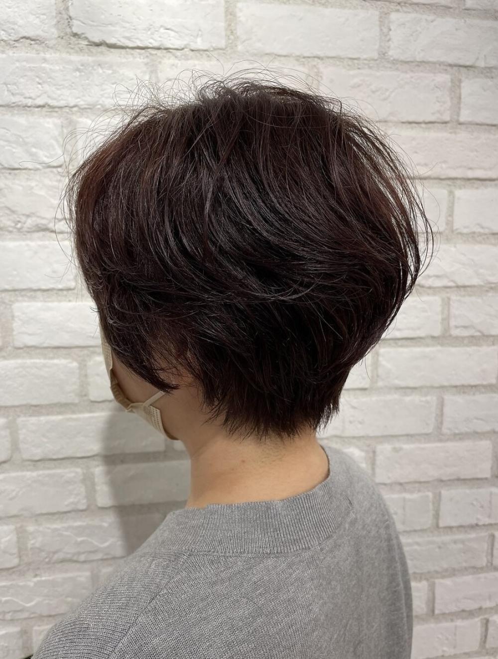 トワイライトピンク×ショートボブ