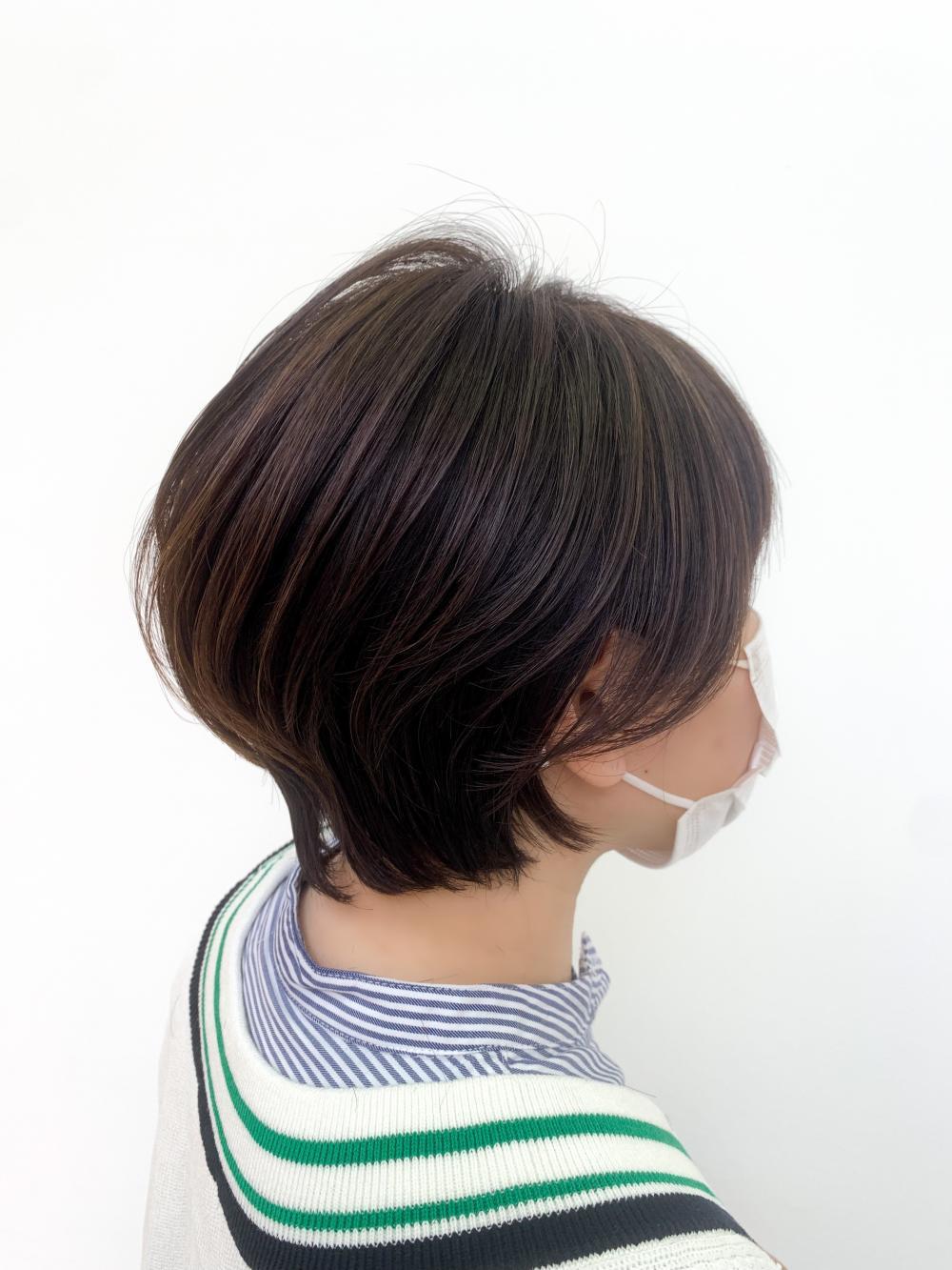 白髪ぼかし　大人耳掛けショート｜サブ写真②