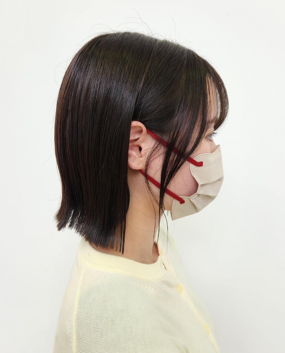 ツヤ必須！外はねボブのミントグレーカラー！｜サブ写真③