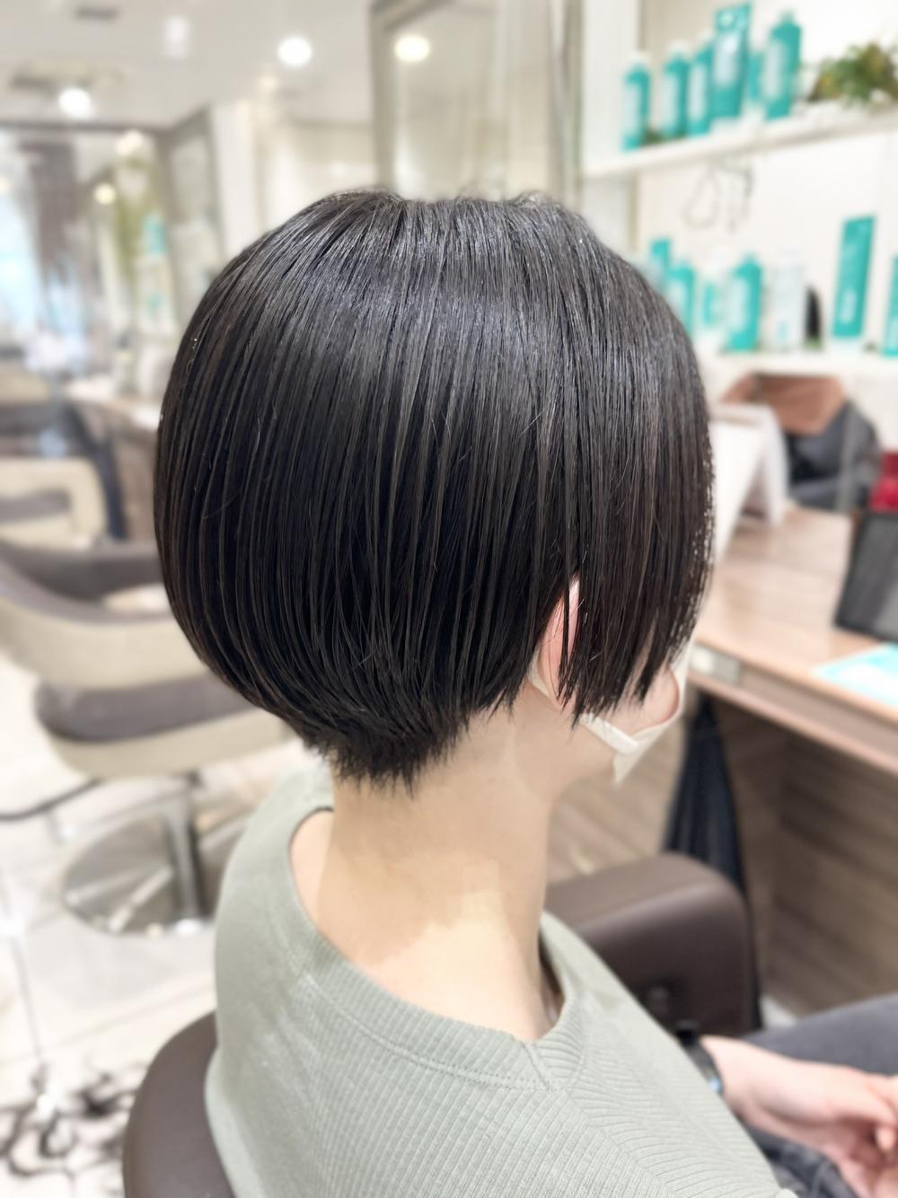 刈り上げないハンハムショート