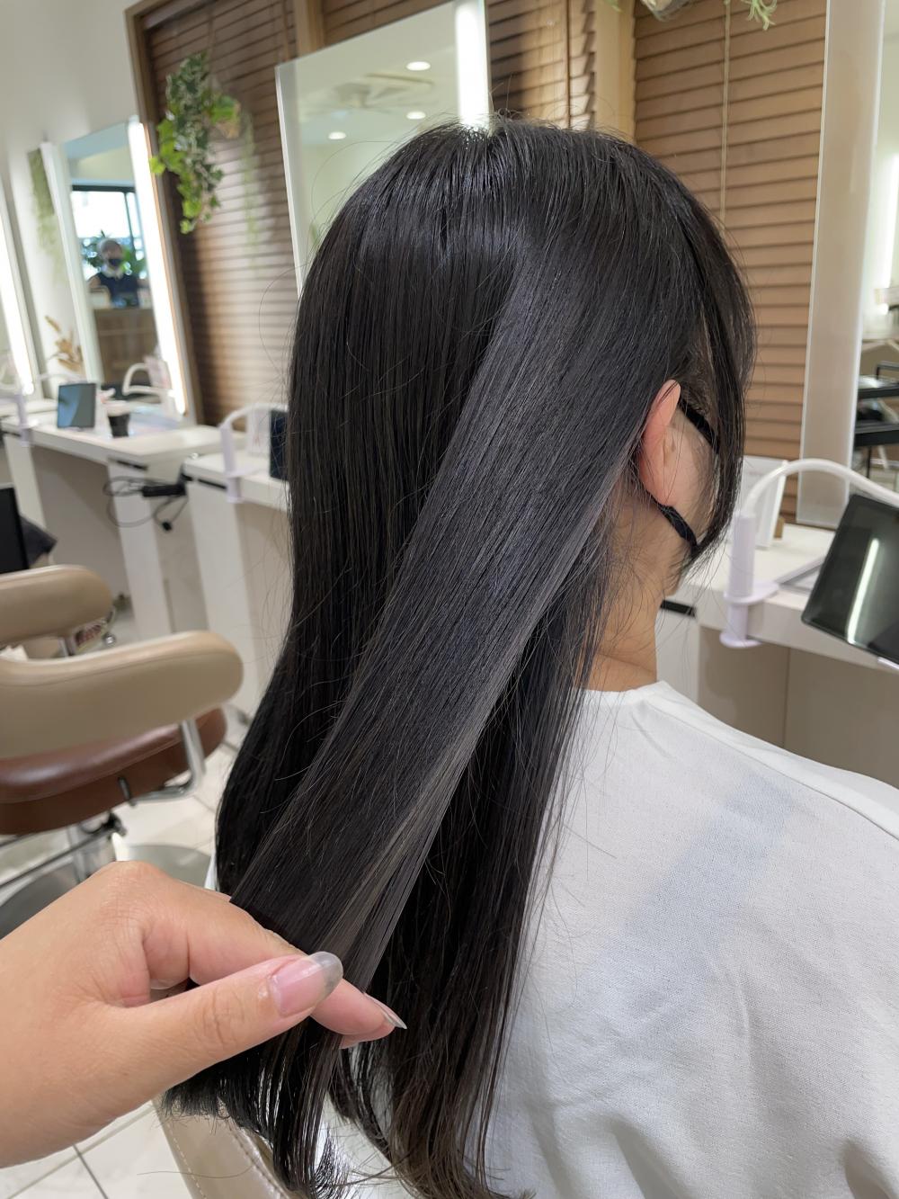イヤリングカラー【ブルーブラック×グレー】｜サブ写真②
