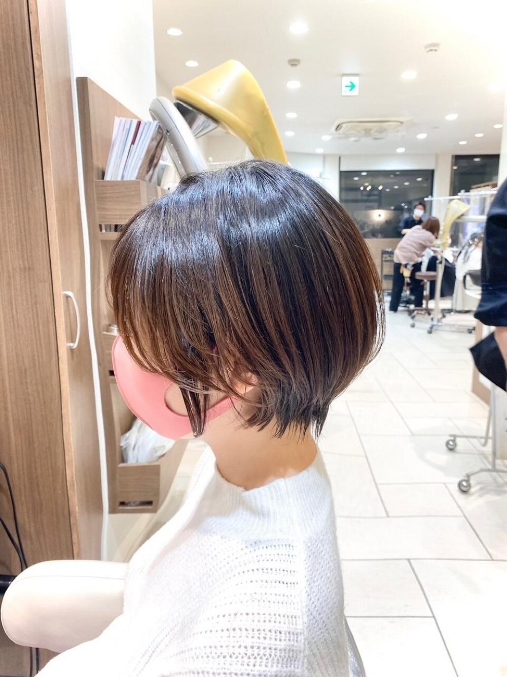 スッキリ可愛い♡耳掛けショートボブ【Ash大泉学園店 横山直輝】