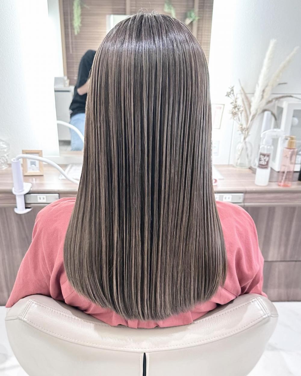 バレイヤージュ×髪質改善ストレート
