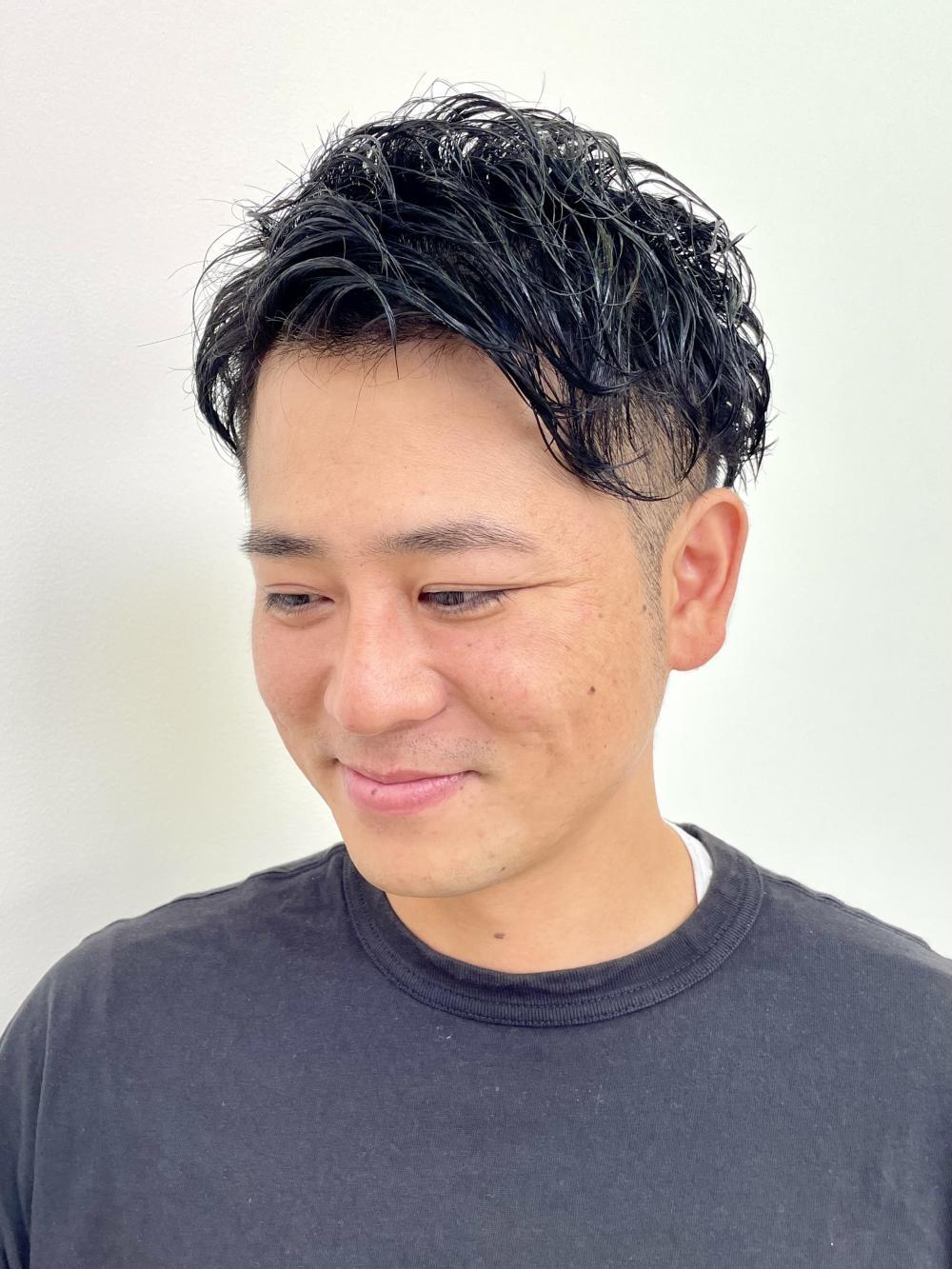 アップバングソフトツイストパーマ