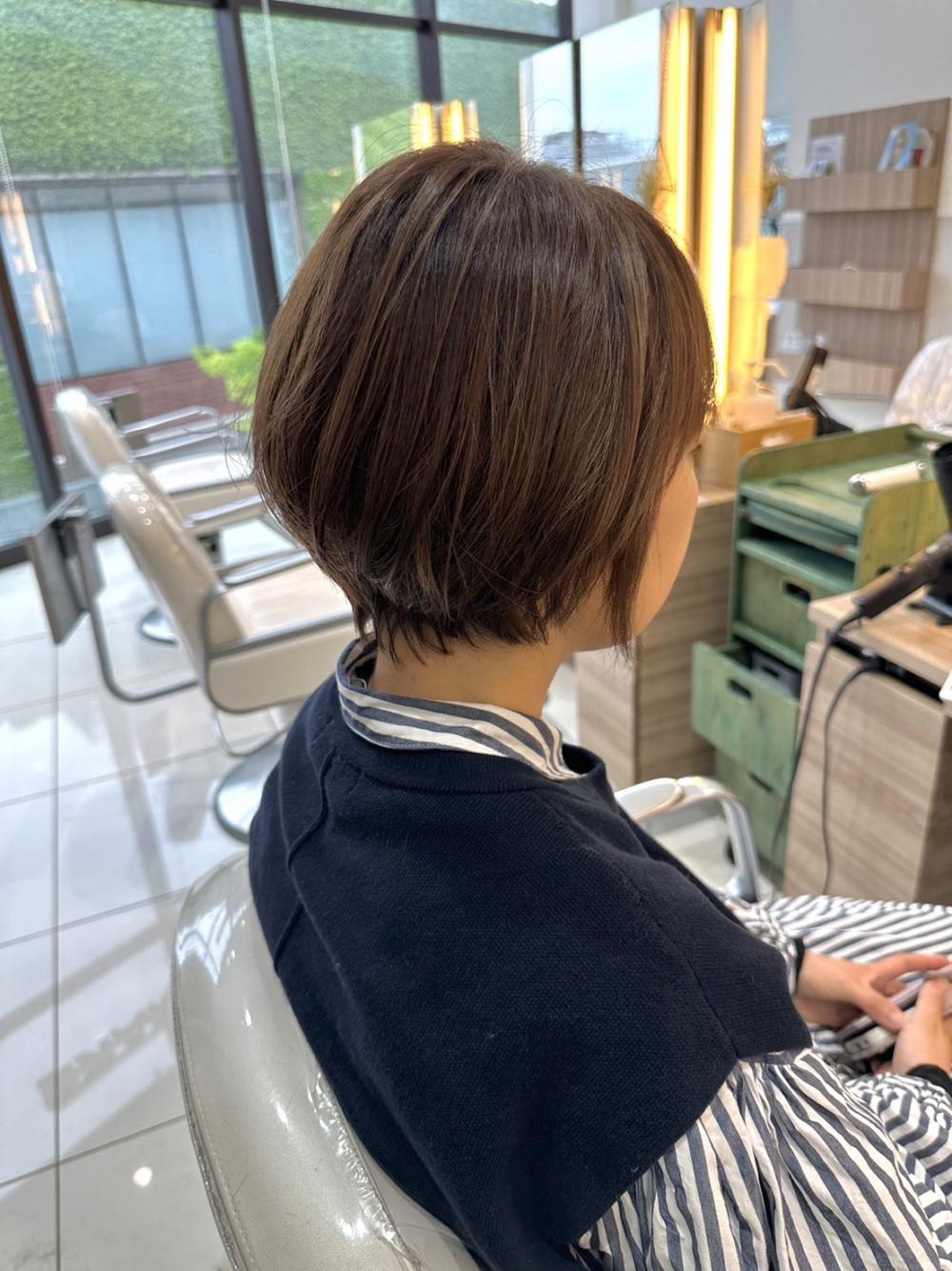 大人かわいい　20代30代40代　丸み小顔ショート◎【篠崎】