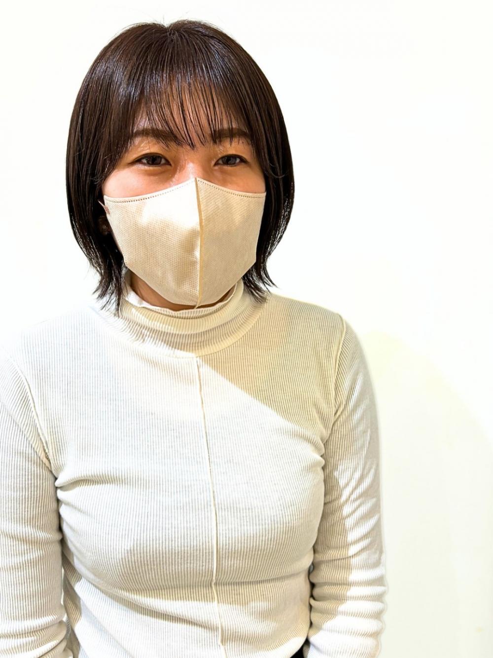 伸ばしかけショートボブ