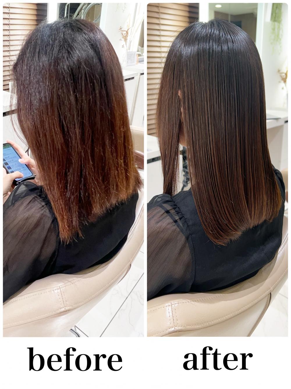 美髪髪質改善ストレートリアルbefore→after