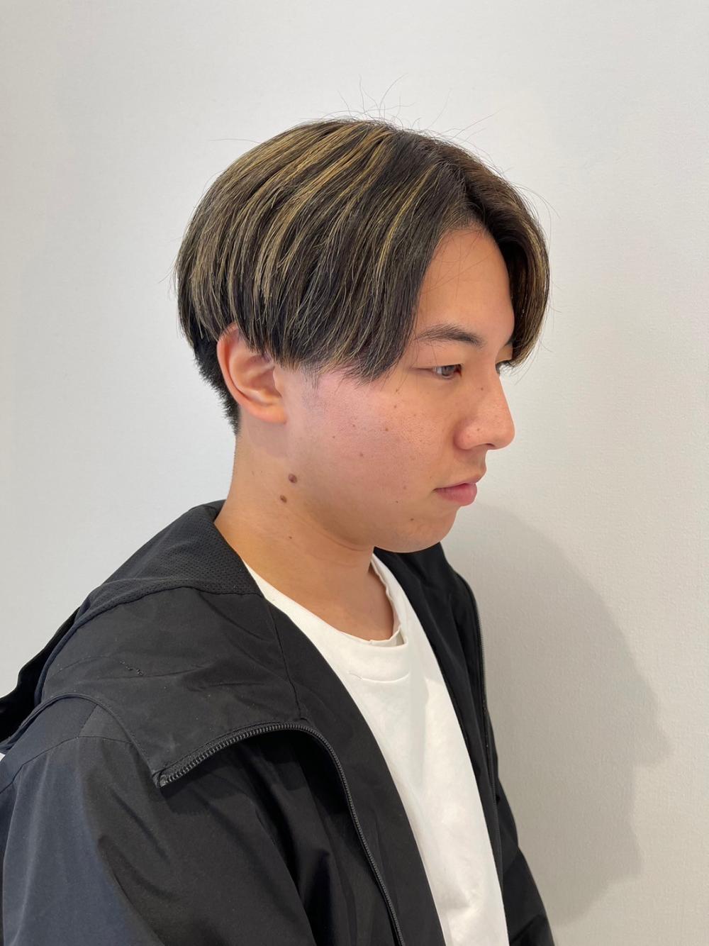 ニュアンスストレートメンズマッシュ