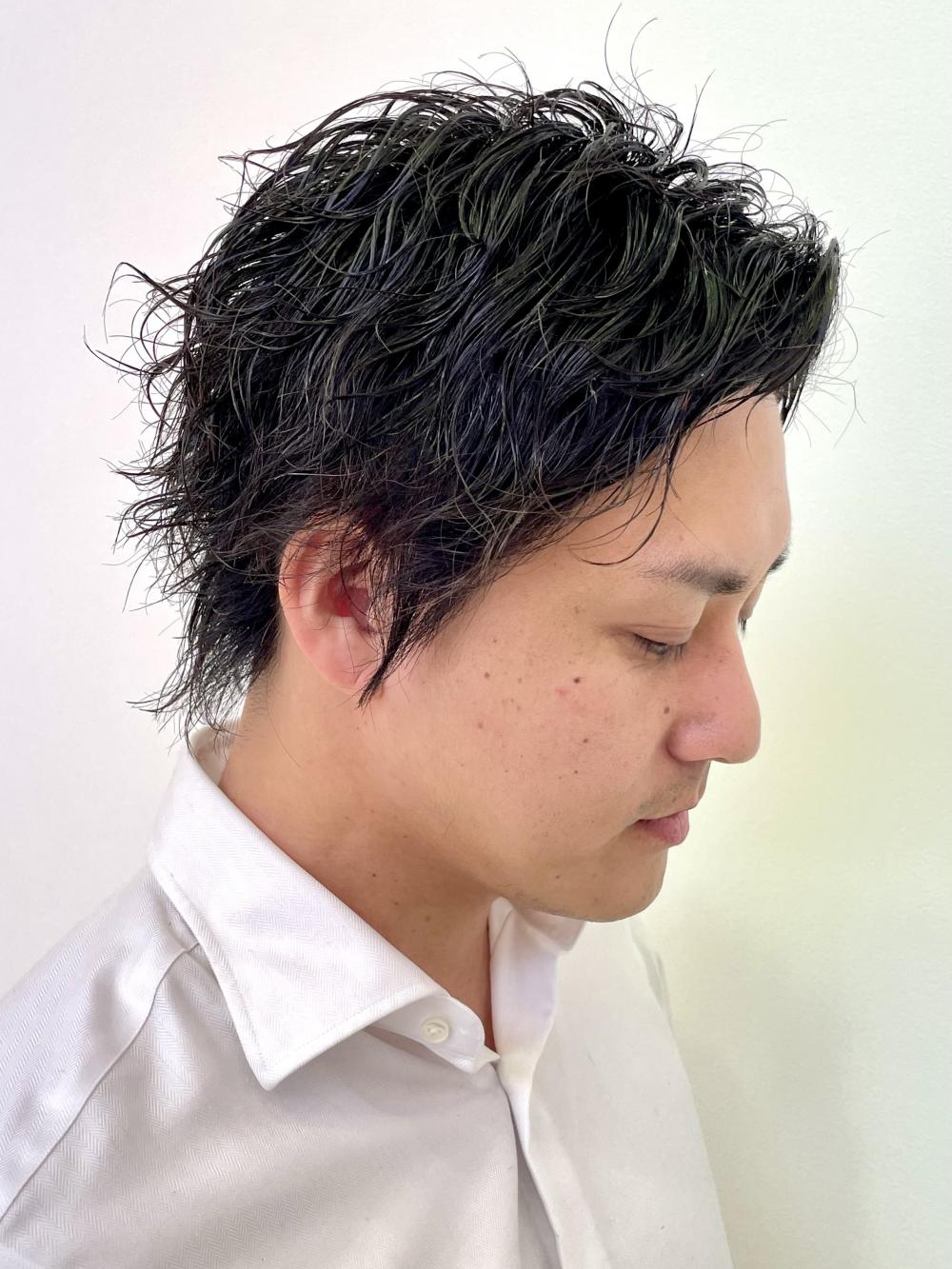 大人の色気の波巻きツイストスパイラルパーマ