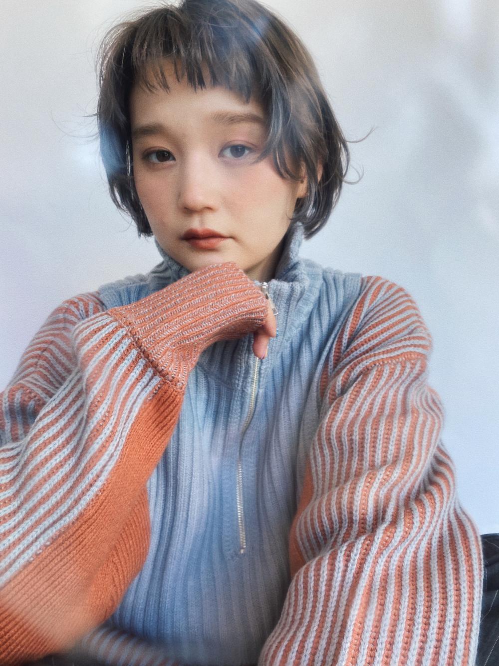 ショートバングのミニボブ｜サブ写真②