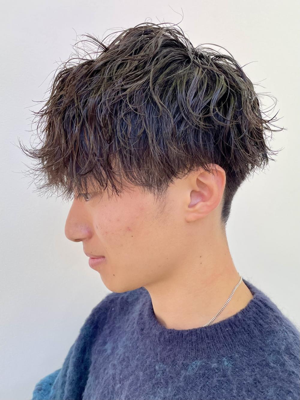 波巻きパーマスタイル