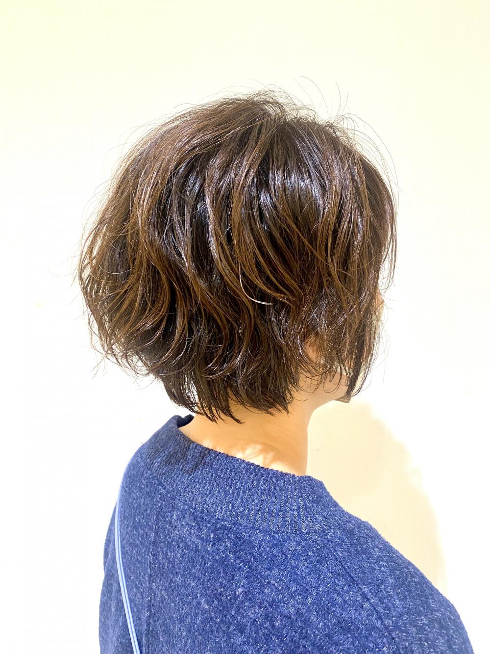 無造作ショートパーマ