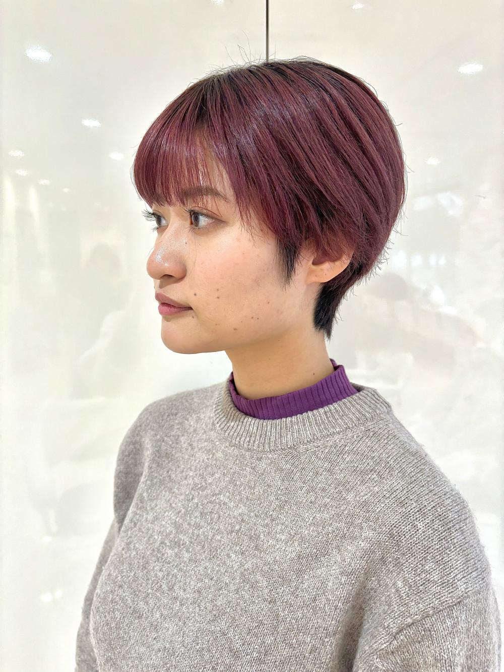カシスカラー×ショート｜メイン写真