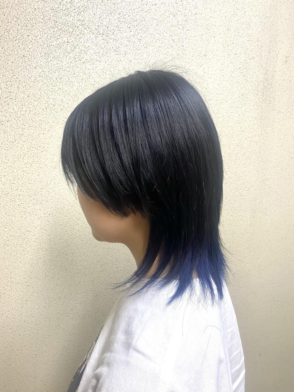 ウルフスタイルのインナーカラー