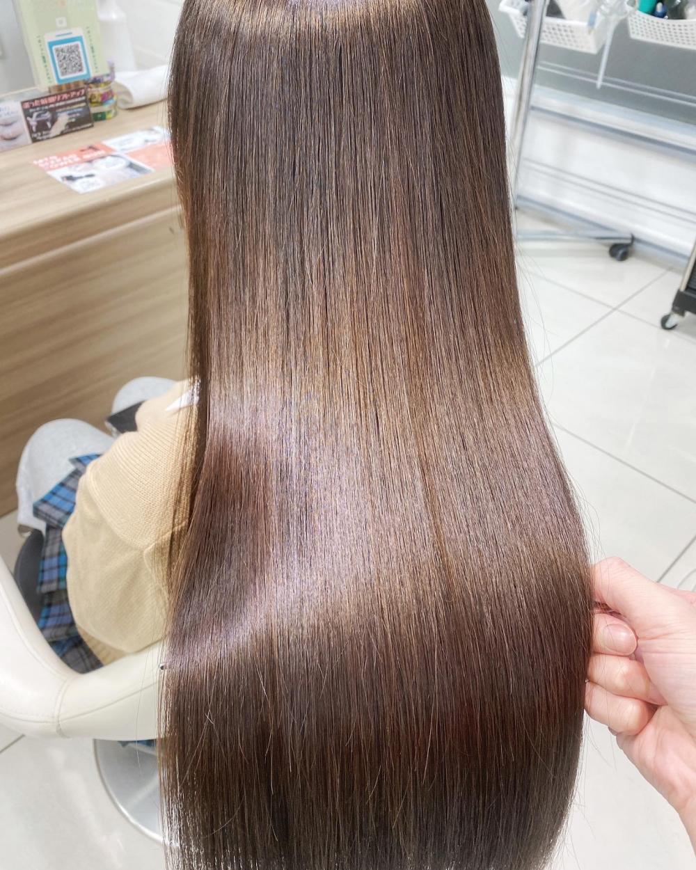 髪質改善美髪矯正で乾かすだけのツヤサラヘア♪