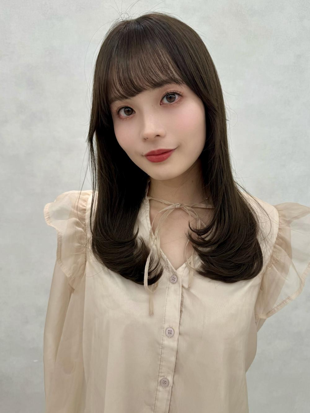小顔イメチェンボブウルフ薄めバングレイヤーカット