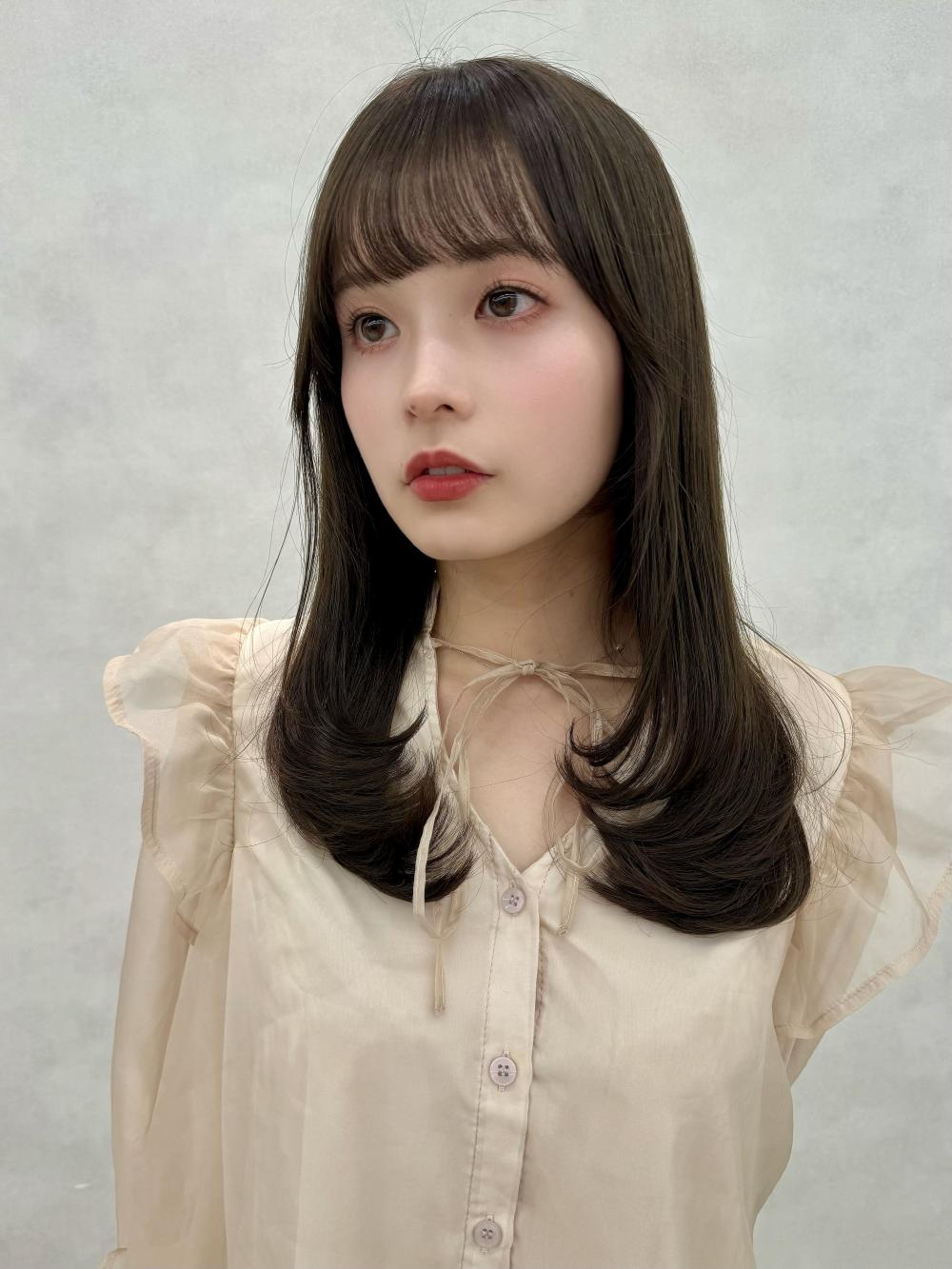 小顔イメチェンボブウルフ薄めバングレイヤーカット｜サブ写真②