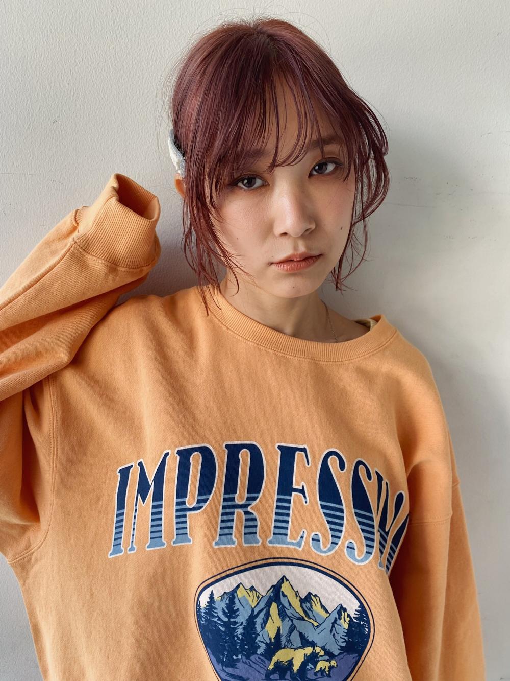 ヘアアレンジもかわいい！結べるギリギリの切りっぱなしボブ