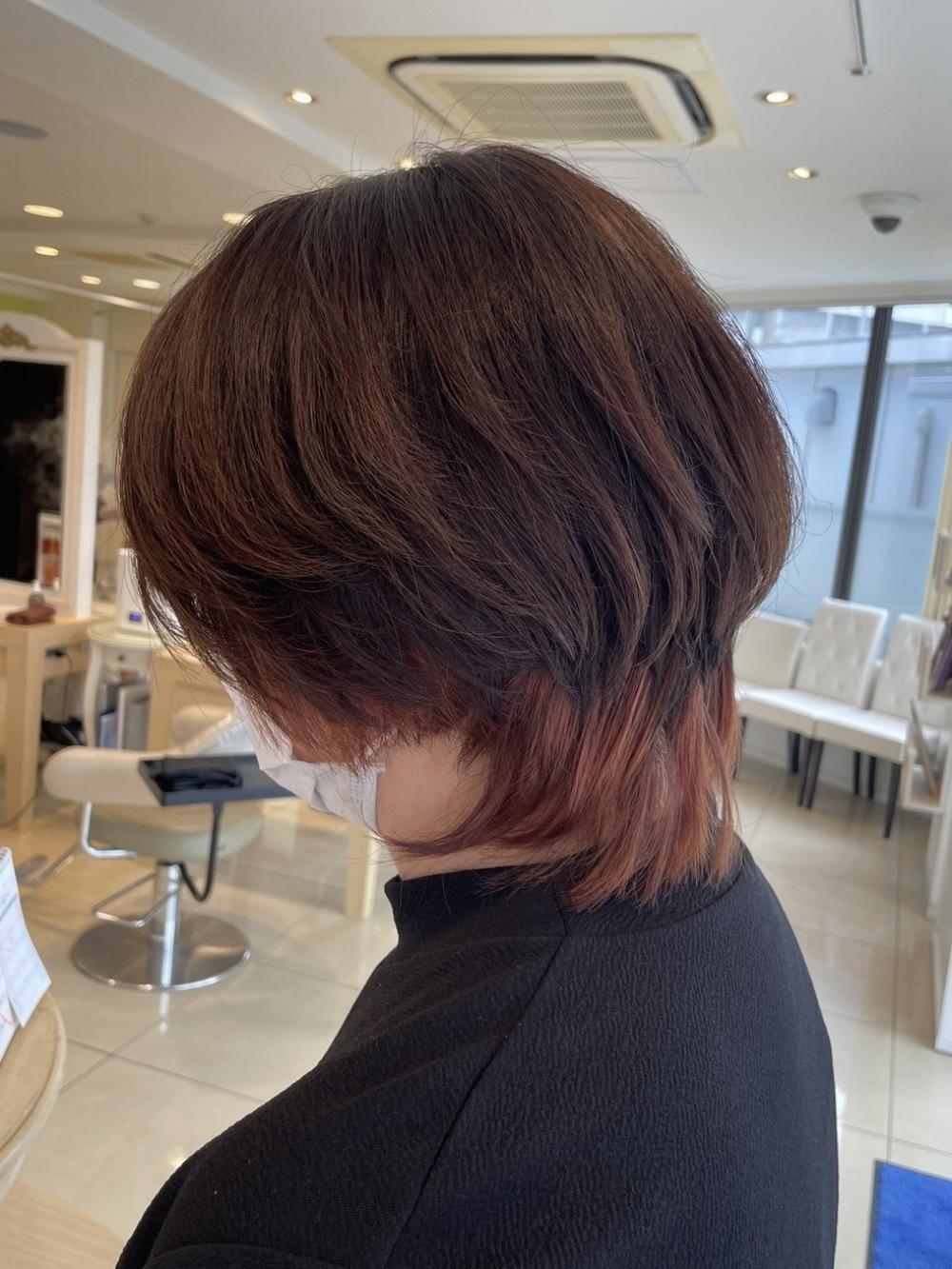 大人可愛いインナーカラー