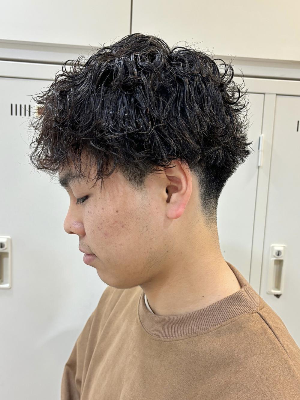 波巻きパーマ