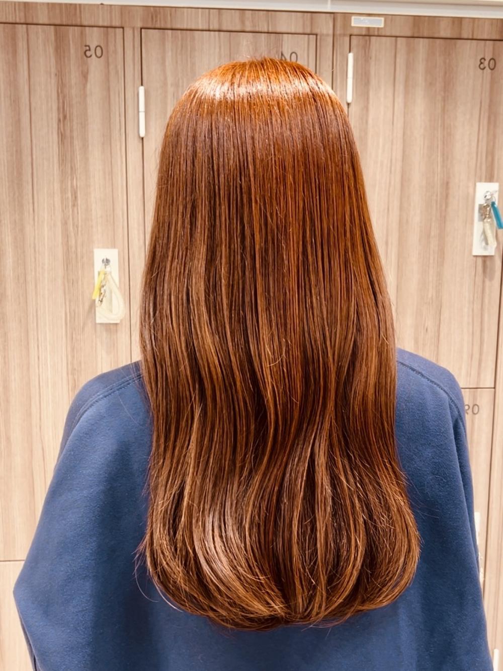 【ブリーチあり】アプリコットオレンジ｜サブ写真②