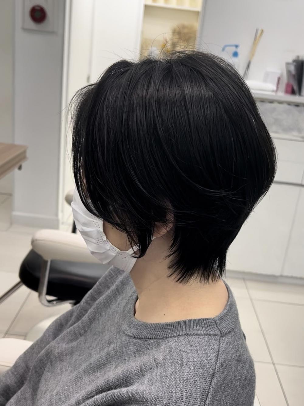 大人長めショート