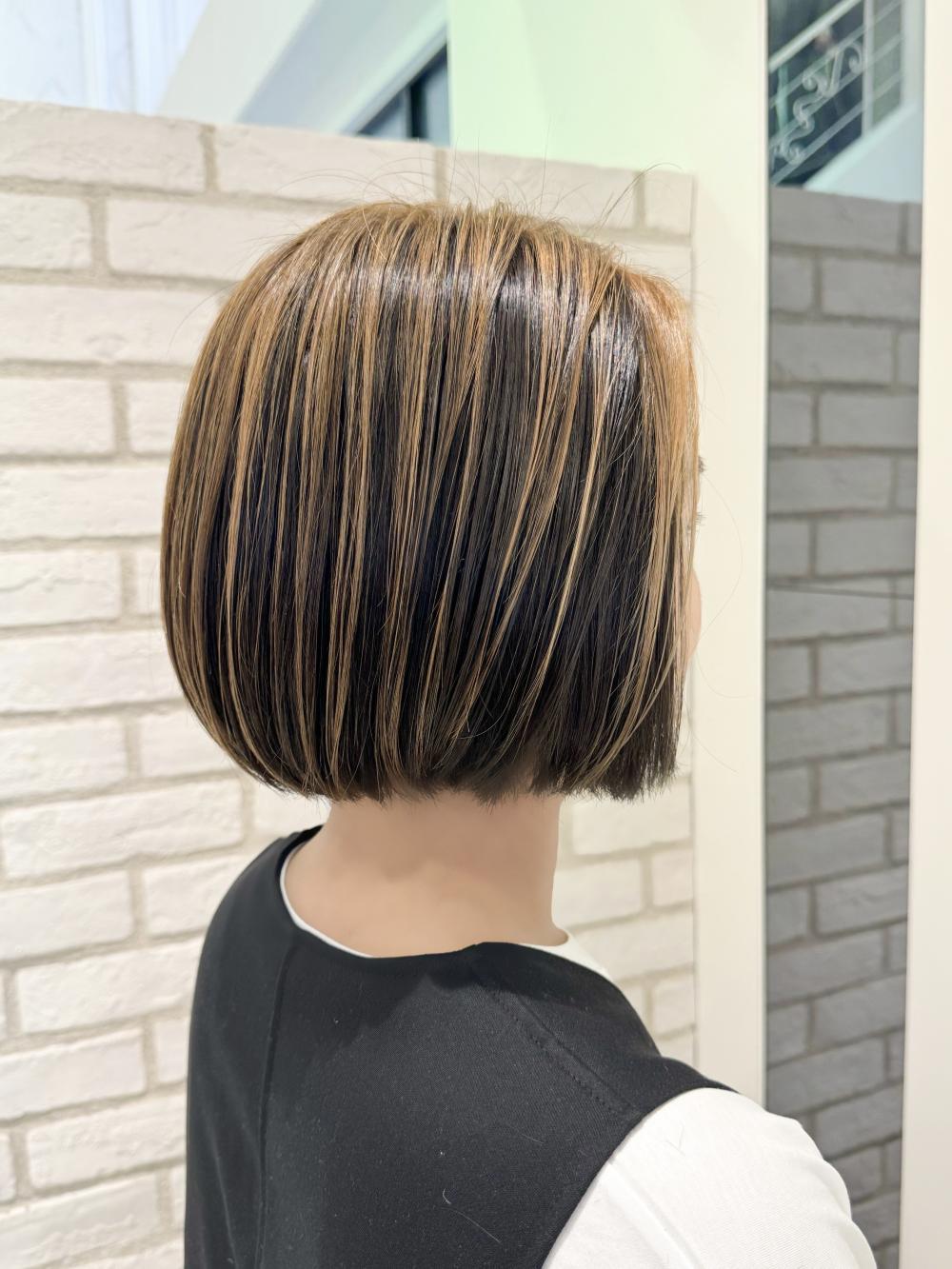 白髪ぼかし　ハイライト　ボブ｜サブ写真②
