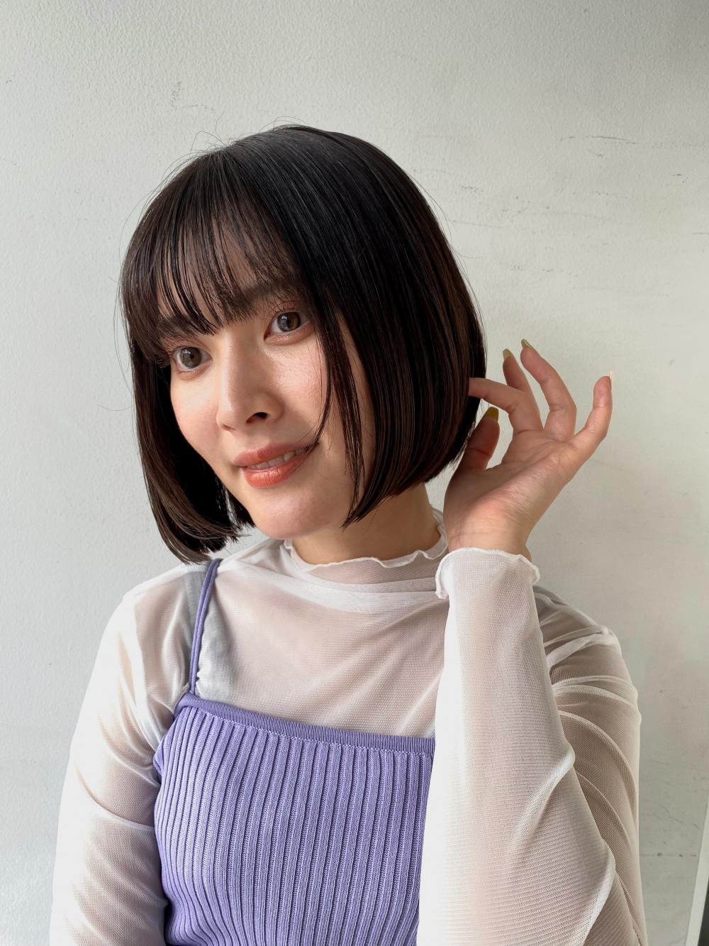 シンプル切りっぱなしボブ｜サブ写真②