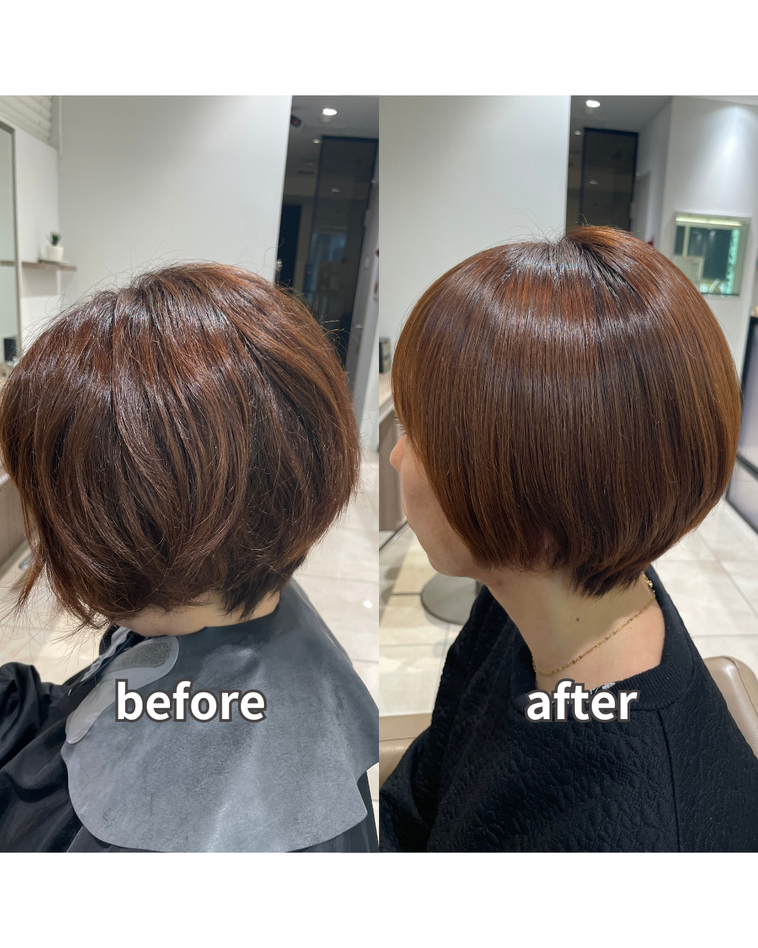 コンパクトショート×縮毛矯正