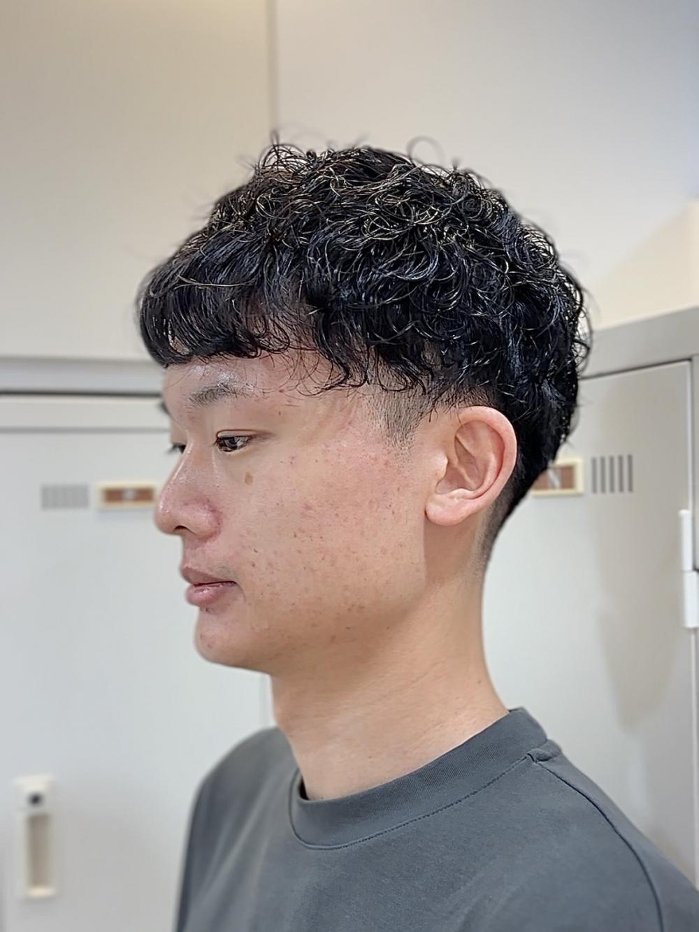 波巻きパーマ