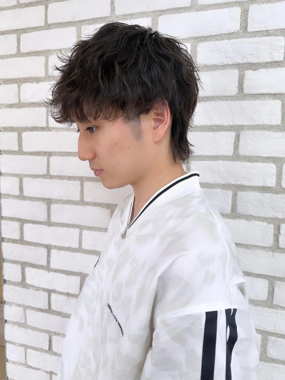 波巻きツイストスパイラル×メンズウルフ